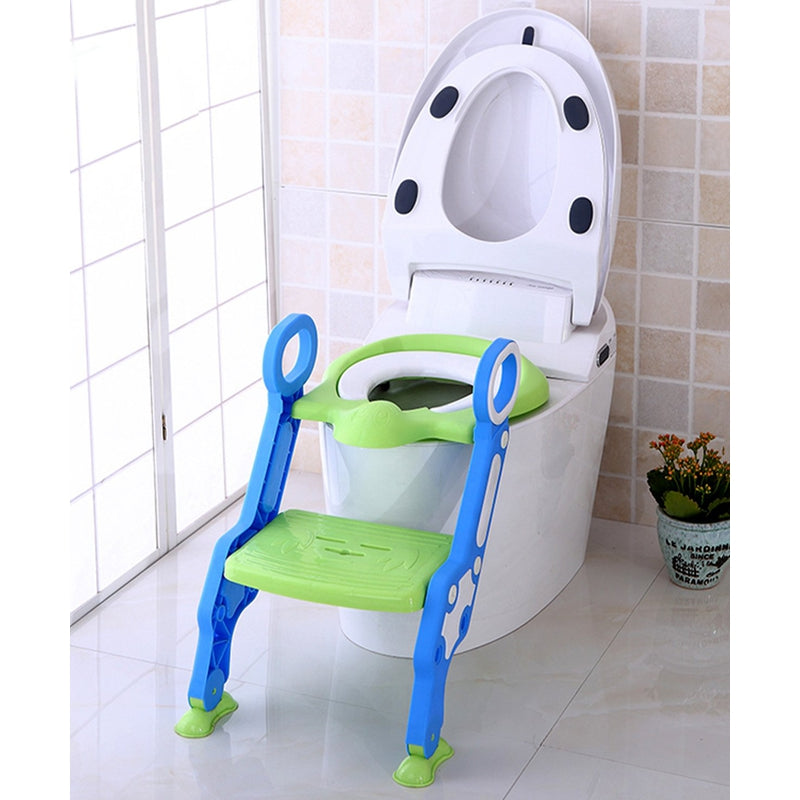 Step Stool Foldable Potty Trainer Seat- Green