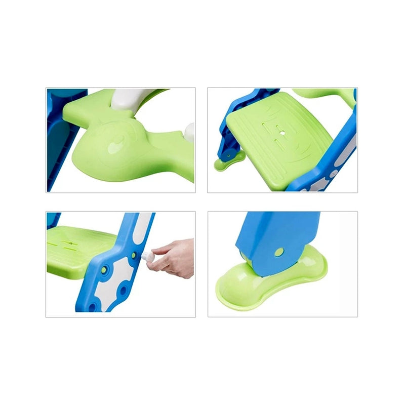 Step Stool Foldable Potty Trainer Seat- Green