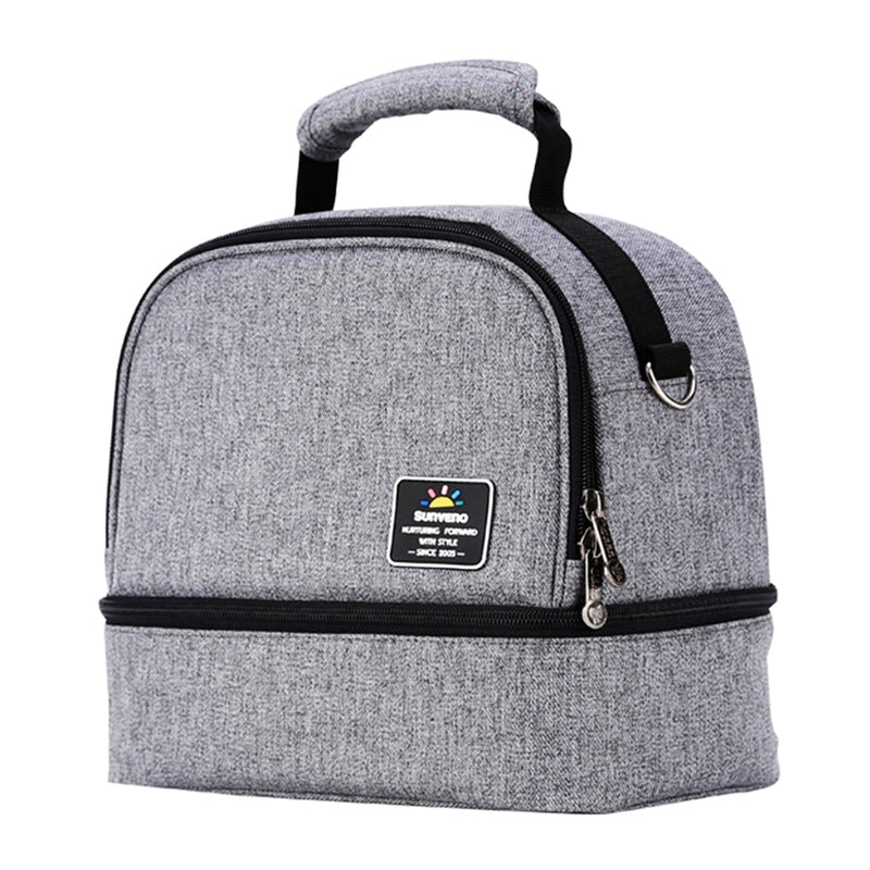 Insulated Bottle/Lunch Bag - Grey