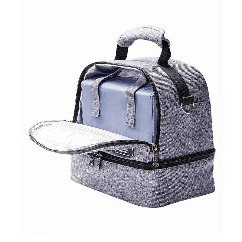 Insulated Bottle/Lunch Bag - Grey