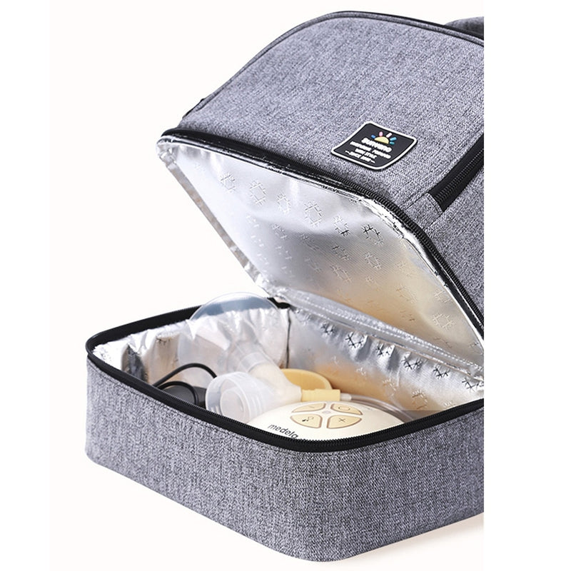 Insulated Bottle/Lunch Bag - Grey