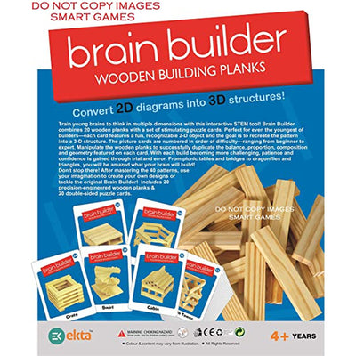 Brain Builder Set-1 (Wooden Building Block) (60 Pcs)