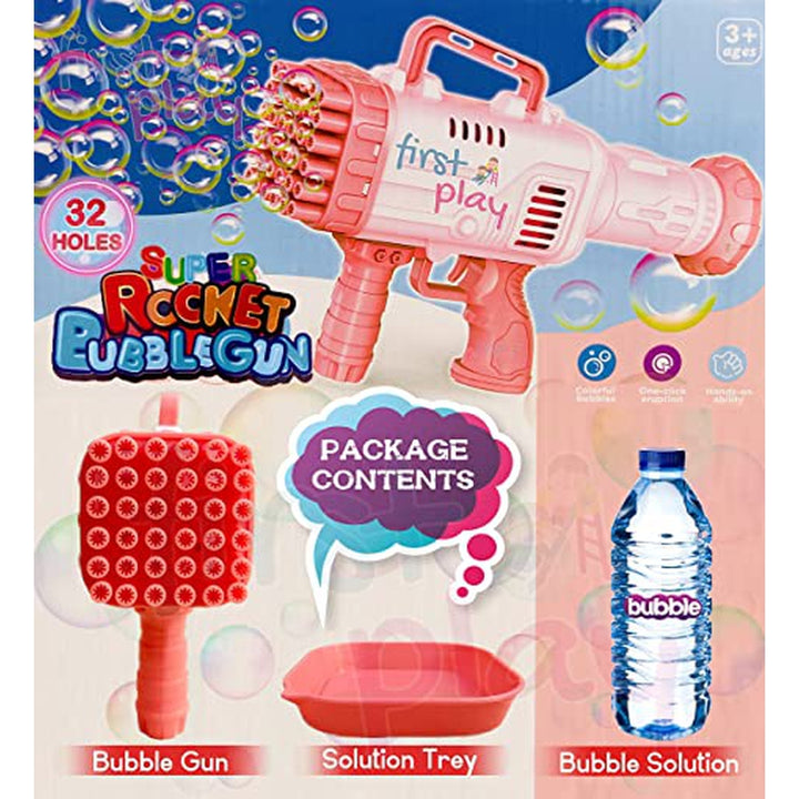 Electric Bubble Gun 32 Hole - Pink