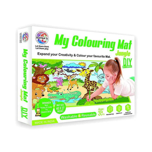 Ratna's Jungle Theme Washable & Reusable Colouring Mat (5-8 Years)