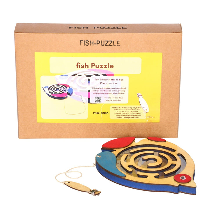 Wooden Fun Toy Fish Puzzle