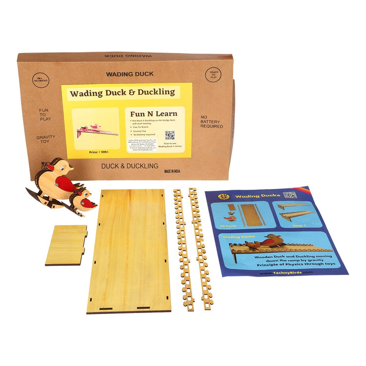 Wooden Fun Toy Moving(Wading) Duck