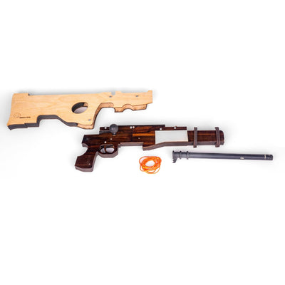 Wooden Rubberband Powered Toy Gun AWM Sniper