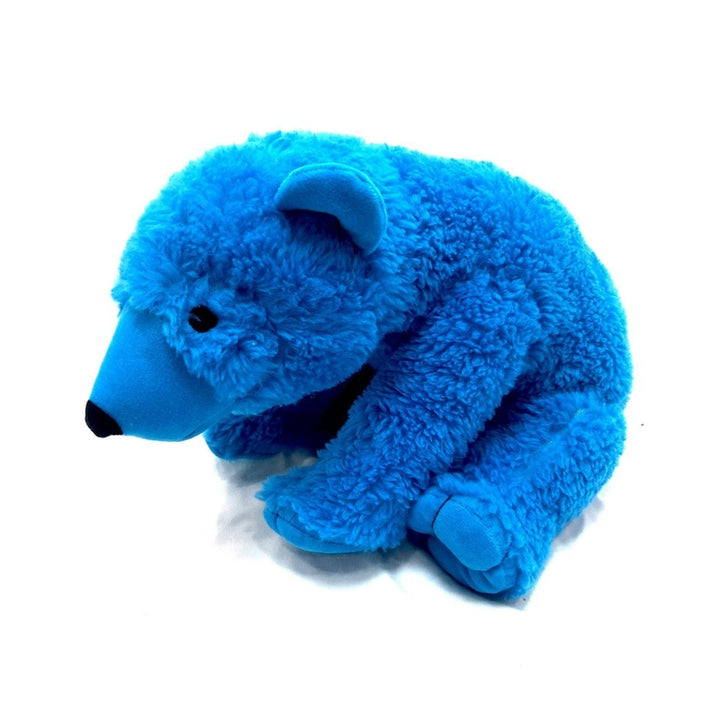 Furry Bear Soft Toy - Blue