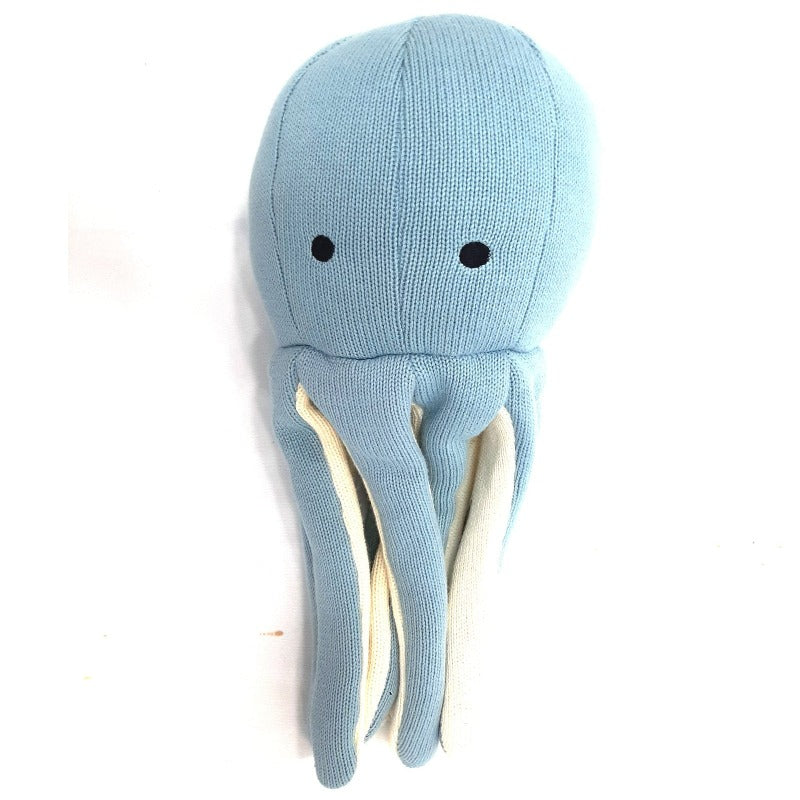 Knitted Octopus Plush Toy (6 Months - 7 Years) | Blue