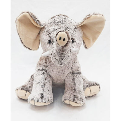 Sitting Elephant Soft Toy Grey