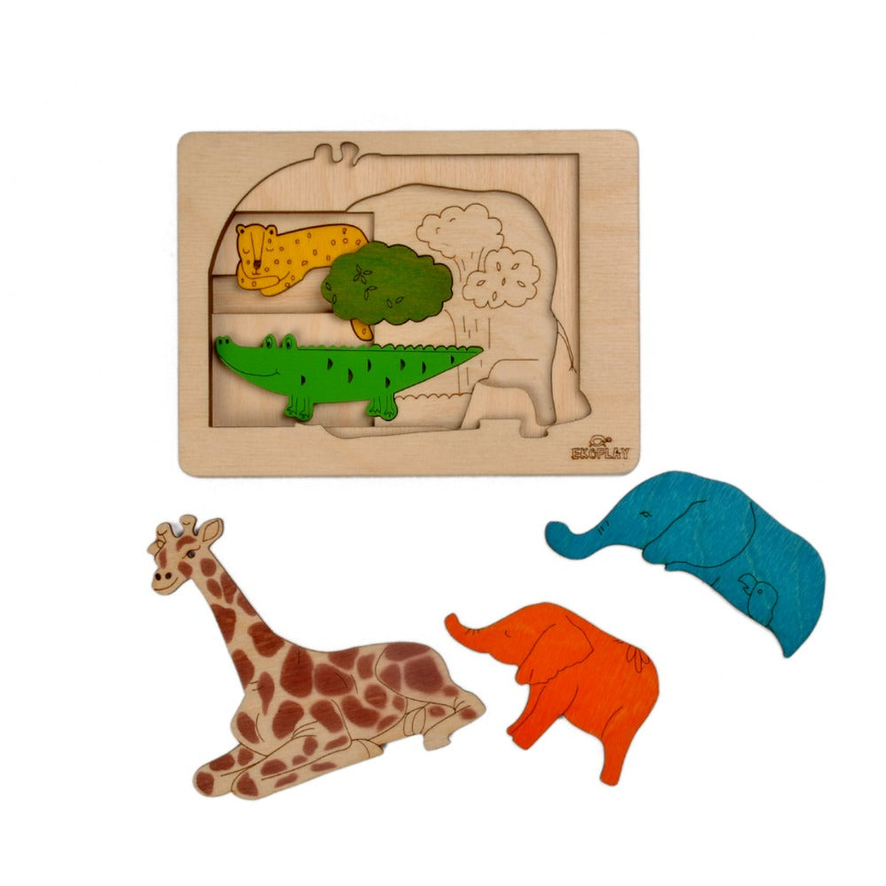 Jungle Animals - Wooden Puzzle
