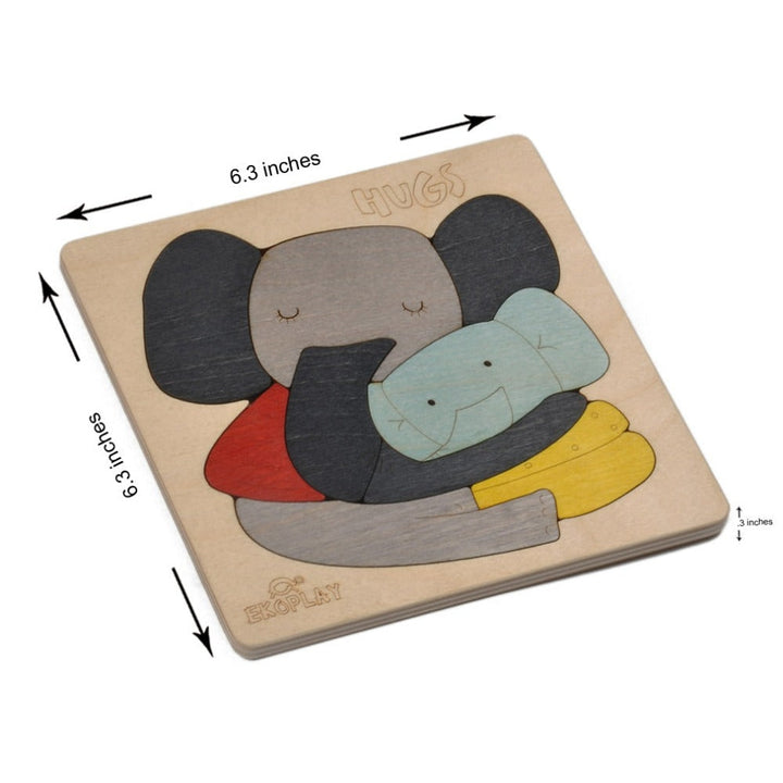 Hugs Elephant - Wooden Puzzle