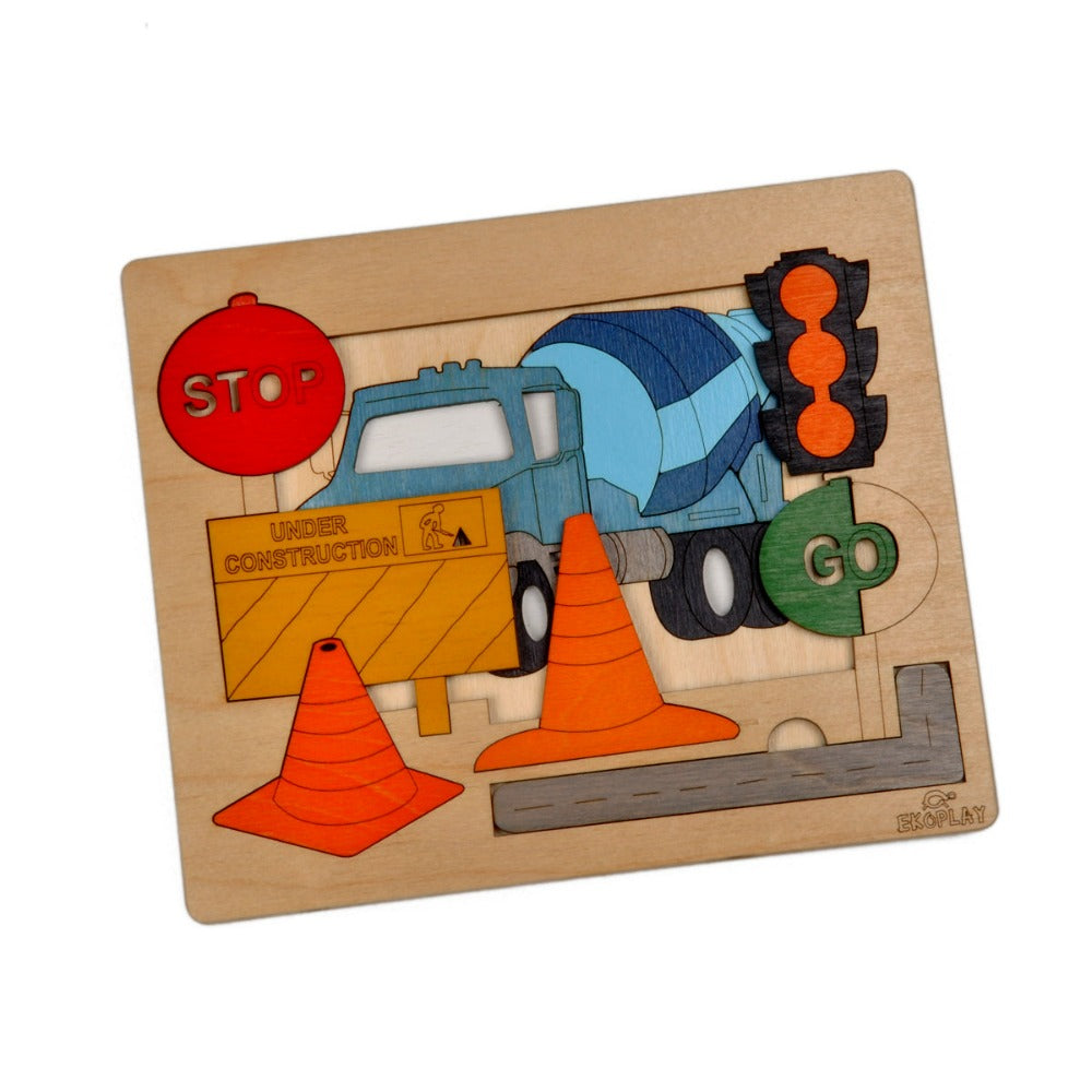 Road Construction - Wooden Puzzle