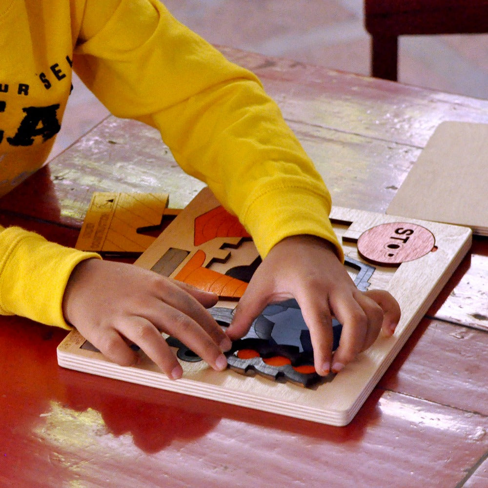 Road Construction - Wooden Puzzle