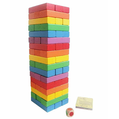 Wooden Colorful Building Blocks Set Multicolor - 48 Pieces