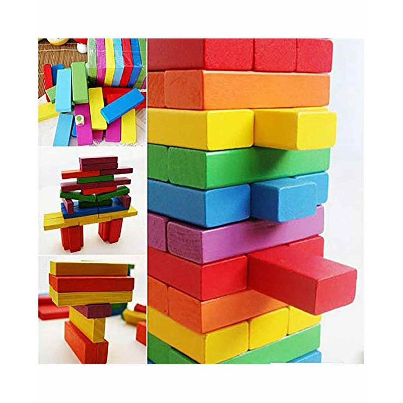 Wooden Colorful Building Blocks Set Multicolor - 48 Pieces