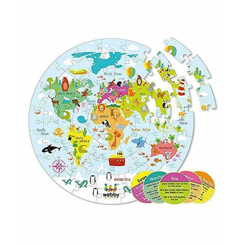 Amazing World Map Jigsaw Floor Puzzle Multicolor - 60 Pieces