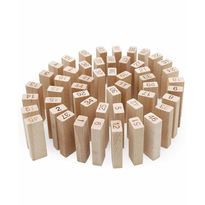 Wooden Building Blocks Set Brown - 48 Pieces