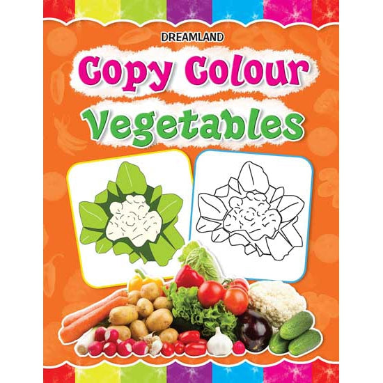 Copy Colour - Vegetables Colouring Book