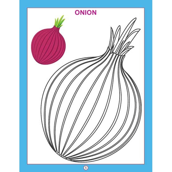 Copy Colour - Vegetables Colouring Book