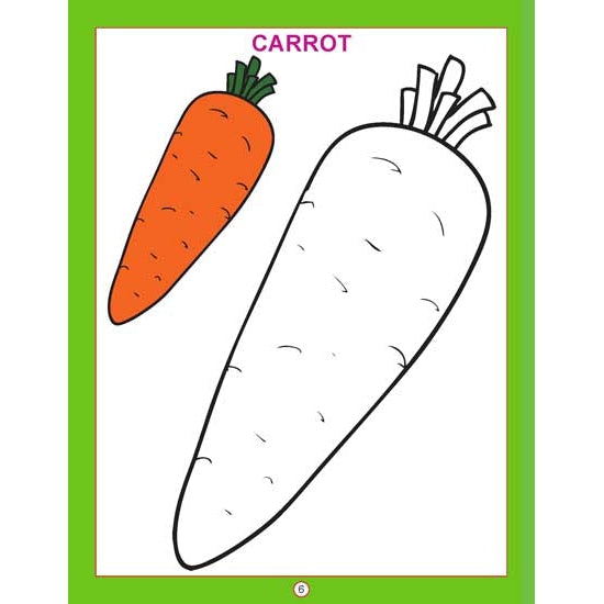 Copy Colour - Vegetables Colouring Book