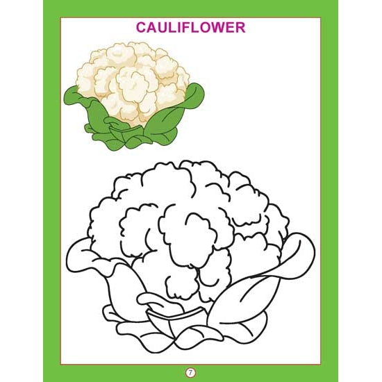 Copy Colour - Vegetables Colouring Book