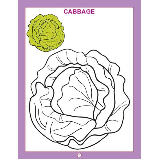 Copy Colour - Vegetables Colouring Book