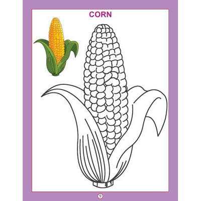 Copy Colour - Vegetables Colouring Book