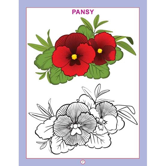 Copy Colour - Flowers Colouring Book