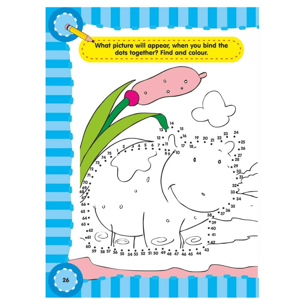 Fun with Dot to Dot Part - 4 Activity & colouring Book