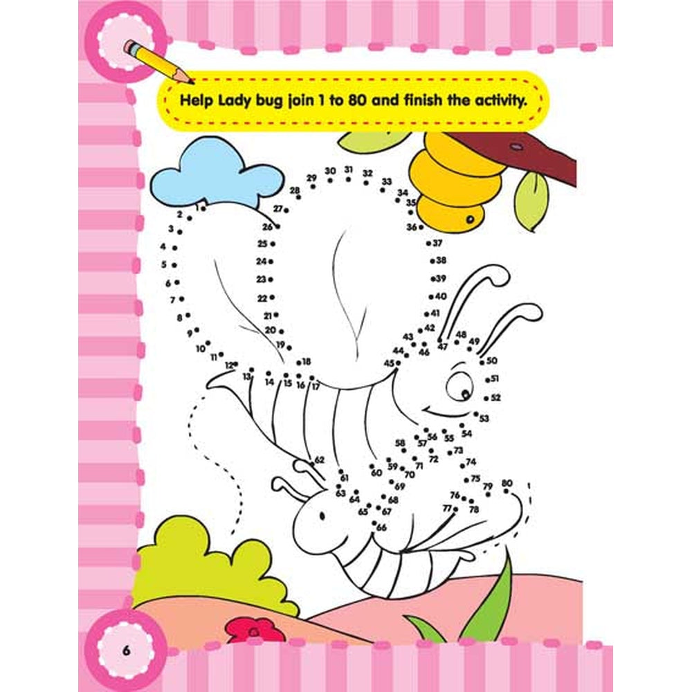 Fun with Dot to Dot Part - 5 Activity & colouring Book