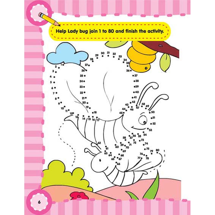 Fun with Dot to Dot Part - 5 Activity & colouring Book