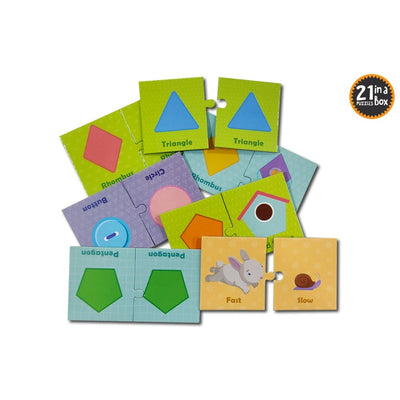 Games & Puzzles Shapes, Sizes & Opposites - 2 Piece Self Correcting Puzzles