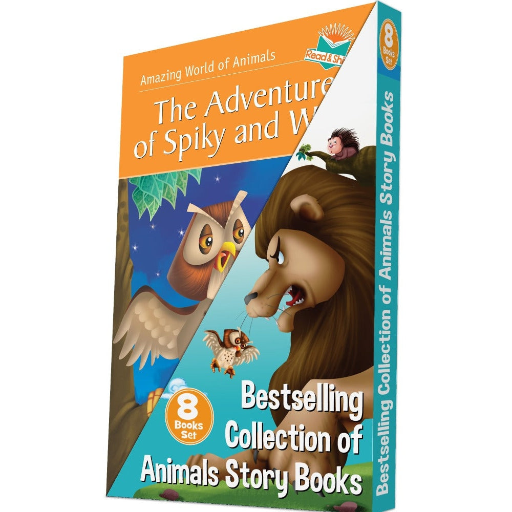 Set of 8 Self Reading Amazing Animal Story Books for Children