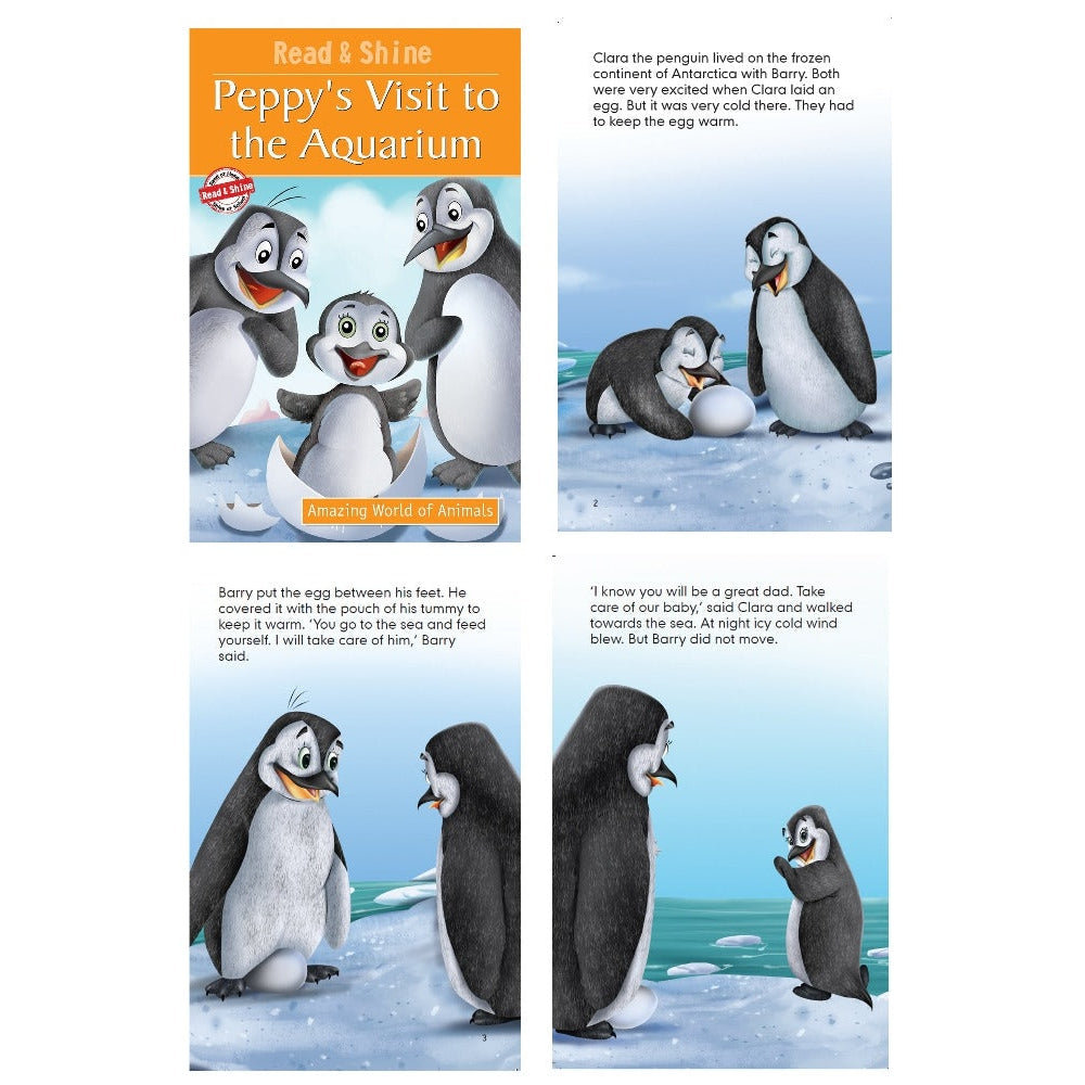 Set of 8 Self Reading Amazing Animal Story Books for Children