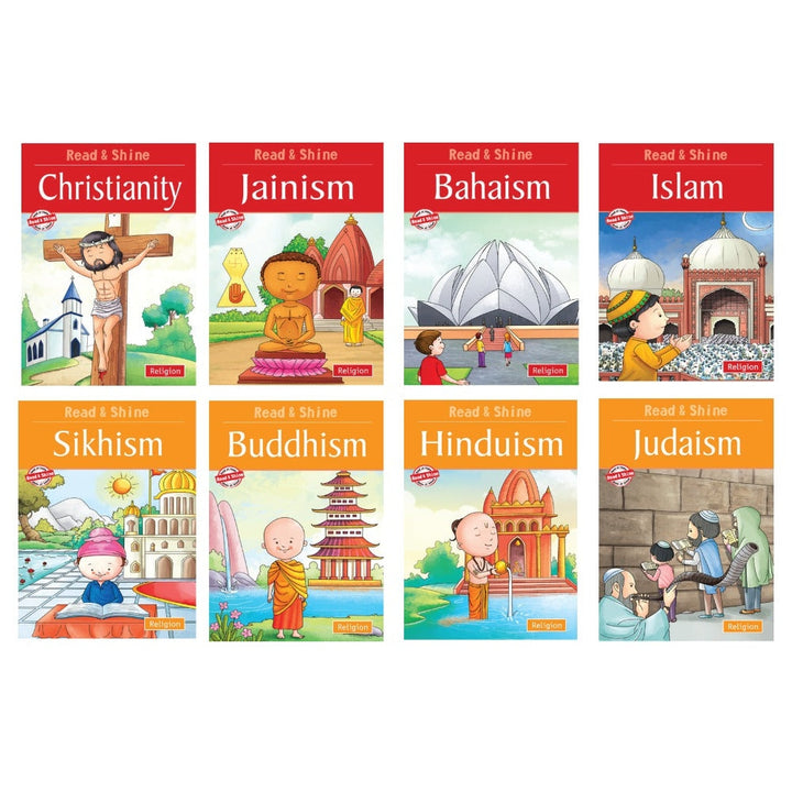 Set of 8 Reading Story Books About Religion for Children