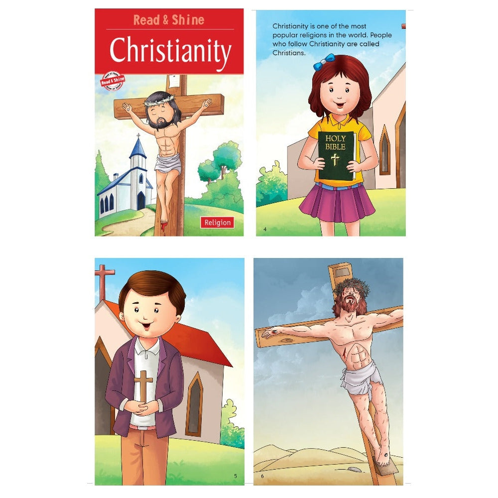 Set of 8 Reading Story Books About Religion for Children