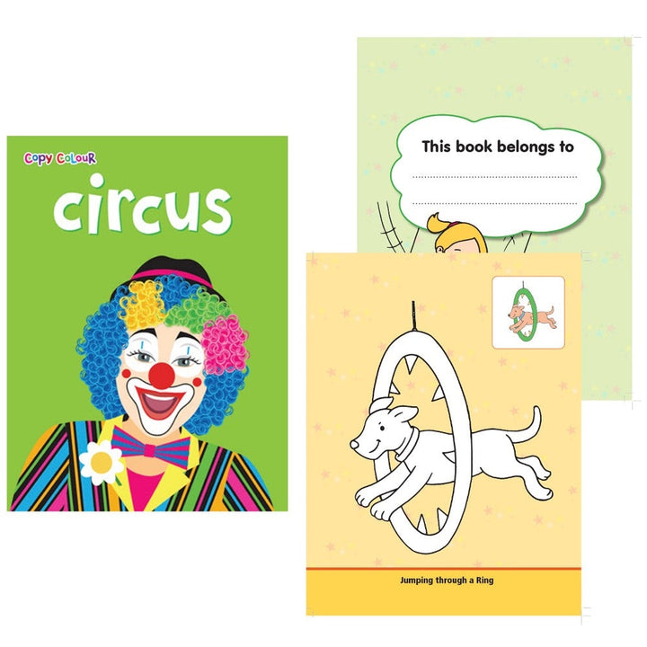 Set of 8 Copy Colour Colouring Books for 2+ Year Old Kids