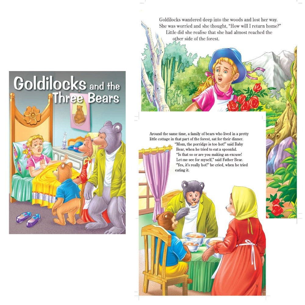 Set of 10 Grimm's Tales Picture Story Books for 4+ Year Old Children