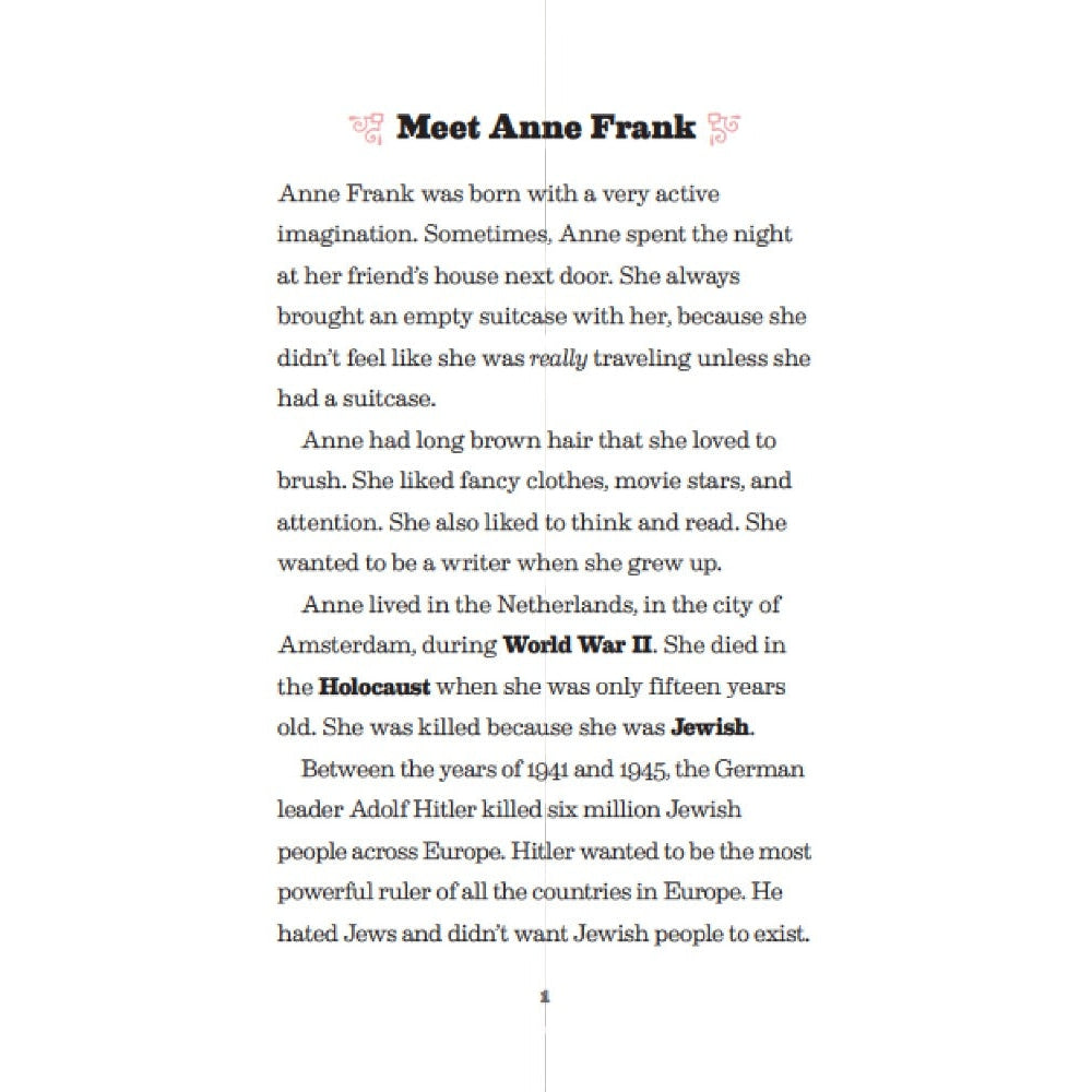 The Story of Anne Frank: A Biography Book for New Readers for Children