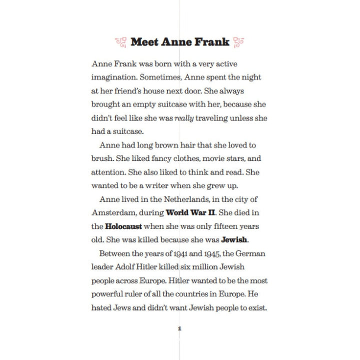 The Story of Anne Frank: A Biography Book for New Readers for Children