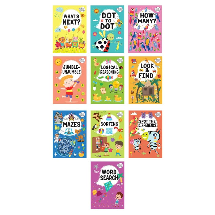 Brain Booster Activity Bag - 10 Books Set for Children