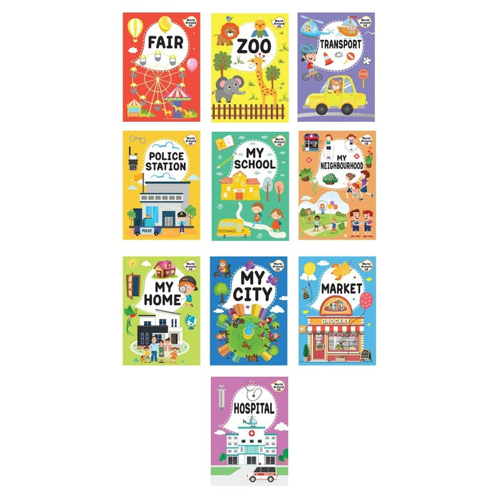 World Around Us Activity Bag - 10 Books Set for Children