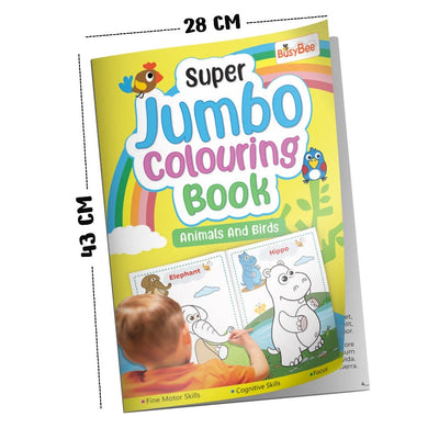 Super Jumbo Colouring Book (Animals & Birds) For Kids