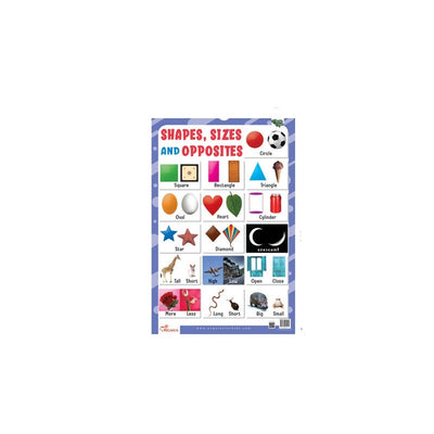 Shapes & Sizes - Thick Laminated Preschool Chart