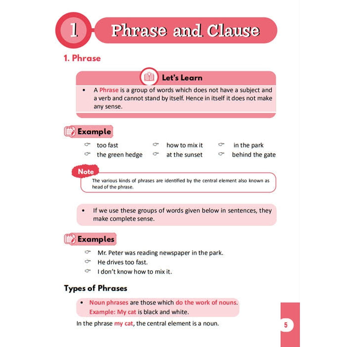 Primary English Grammar for Class 6 Students