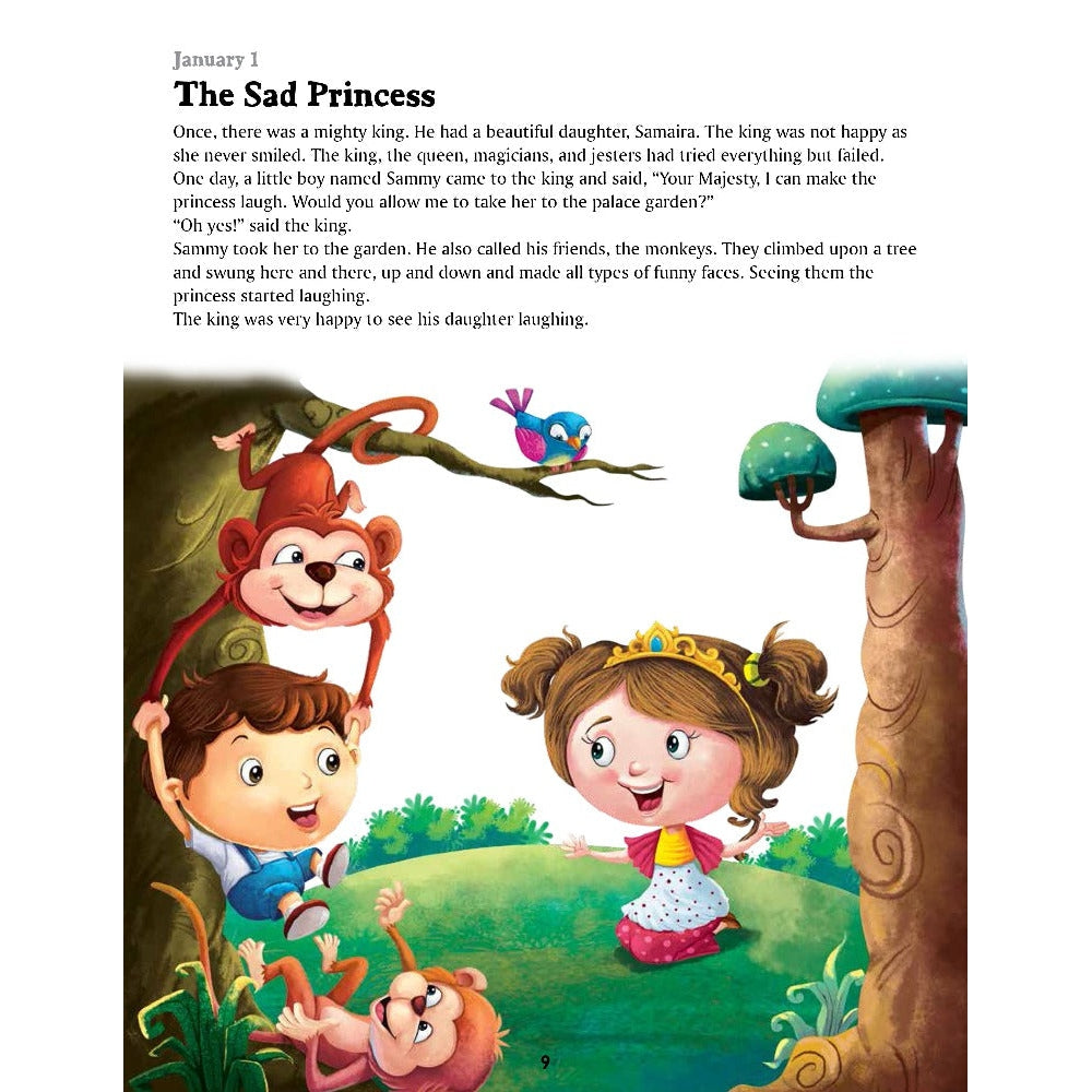 365 Princess Tales Thickly Padded, Glittered & Premium Quality For Children