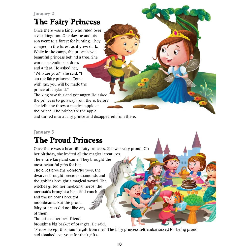 365 Princess Tales Thickly Padded, Glittered & Premium Quality For Children