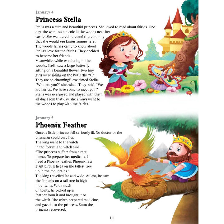 365 Princess Tales Thickly Padded, Glittered & Premium Quality For Children