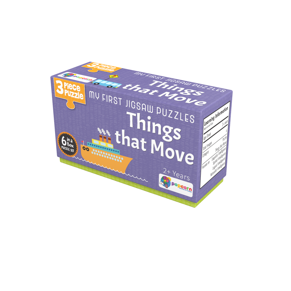 Games & Puzzles Things That Move - (6 Puzzle + 20 Flash Cards)